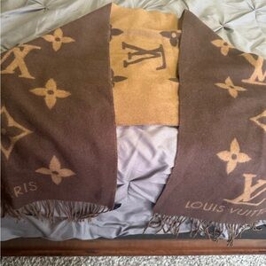 Louis Vuitton Chocolate and Caramel Monogram Scarf
